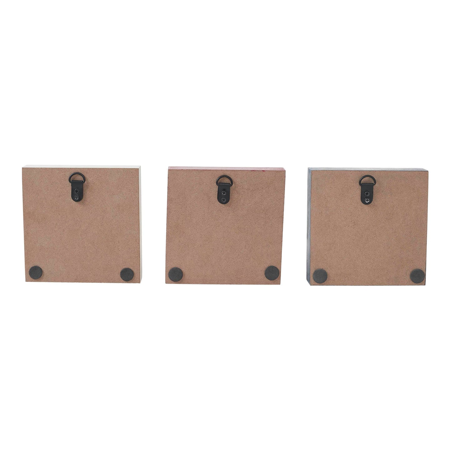 RWB Star MDF Block Signs Set of 3 5x5x1 .