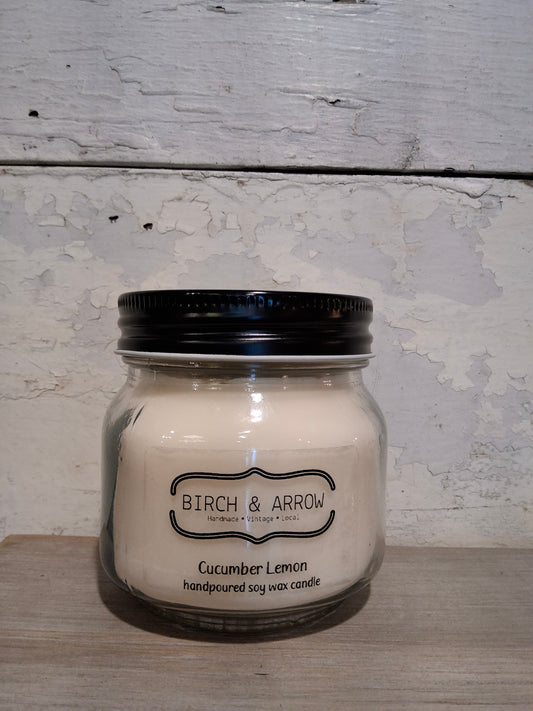 8 oz Mason Jars - Cucumber Lemon Candle