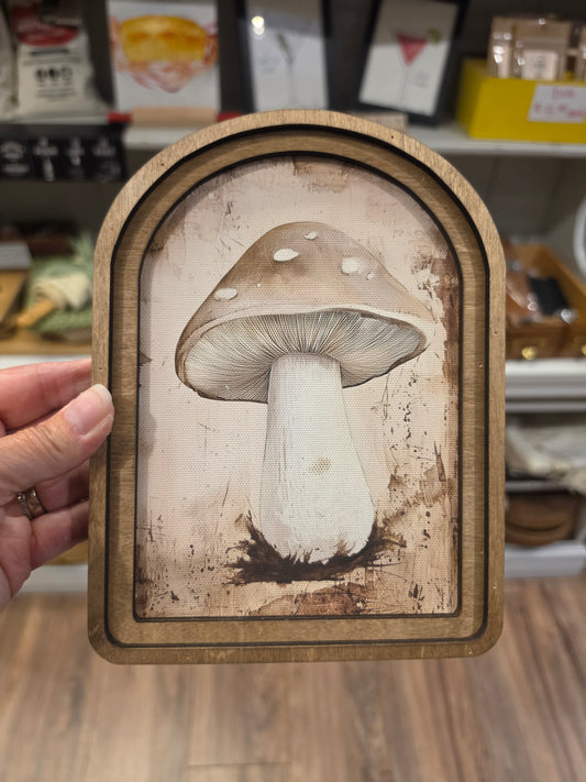 Arch Top Mushroom Framed Art