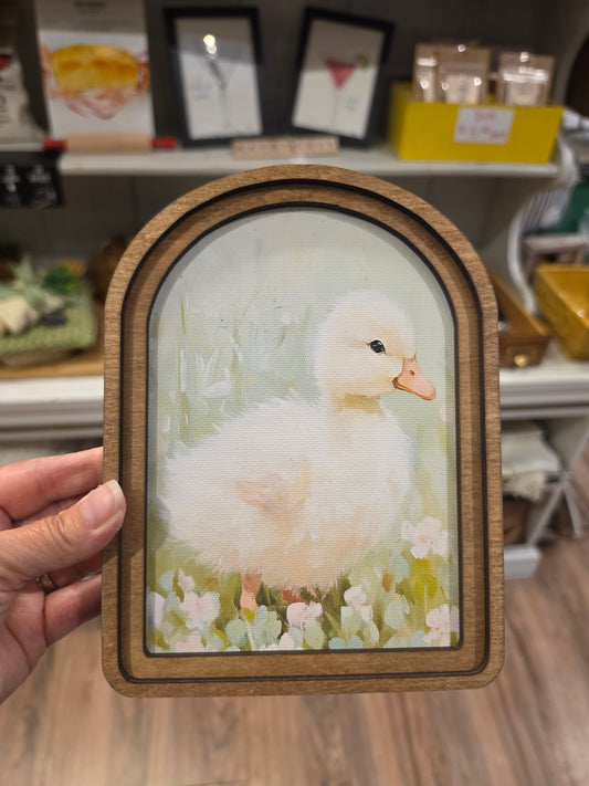 Arch Top Fluffy Duckling Framed Art